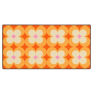 Jen Du Vintage Yellow Orange Flowers Desk Mat - 1 of 4