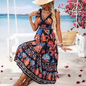 strapless open back dress Asta Resort Natalia Mini Baia Blue Sequin main image 1
