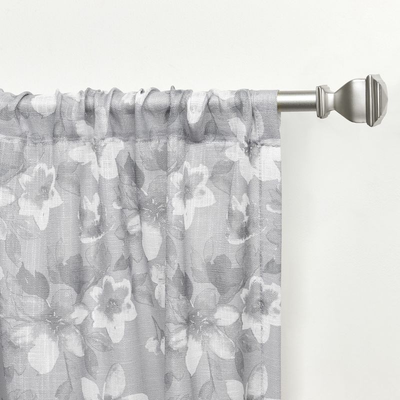 Nicole Miller Dara Light Filtering Semi Sheer Rod Pocket Curtain Panel Pair, 3 of 5