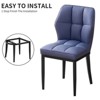 Bekrvio Mid Century Modern Dining Chairs, Upholstered Leather Armless Chairs with Checkered Pattern Back, for Kitchen & Dining Room - 4 of 4