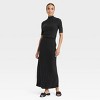 Women's Elbow Sleeve Mock Turtleneck Ribbed T-Shirt - A New Day™ - 3 of 4
