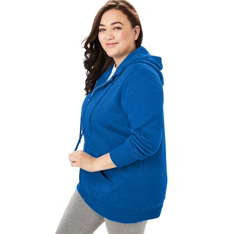 Woman Within Better Fleece Zip-Front Hoodie, 4 of 4