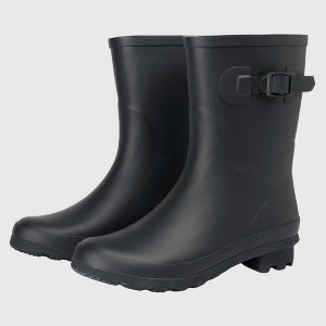 Alpine Swiss Reya Womens Waterproof Mid Calf Rain Boots | Tall Rubber Garden Boots | Anti-Slip Outdoor Work Mud Boot | Wellington Boots Rain Shoes - 1 of 4
