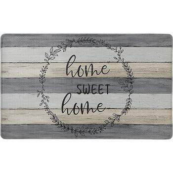 J&V TEXTILES  20" x 55" Oversized Cushioned Anti-Fatigue Kitchen Runner Mat (Home Sweet Home)