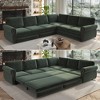 GDFStudio Keene 6-Seater L-Shaped Chenille Sectional Sofa Bed with Pull-Out Sleeper - 4 of 4