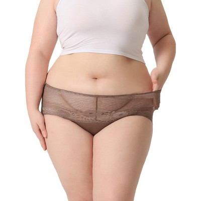 Agnes Orinda Women's Soft Semi-sheer High Waisted Floral Lace Underwear 3 Pcs