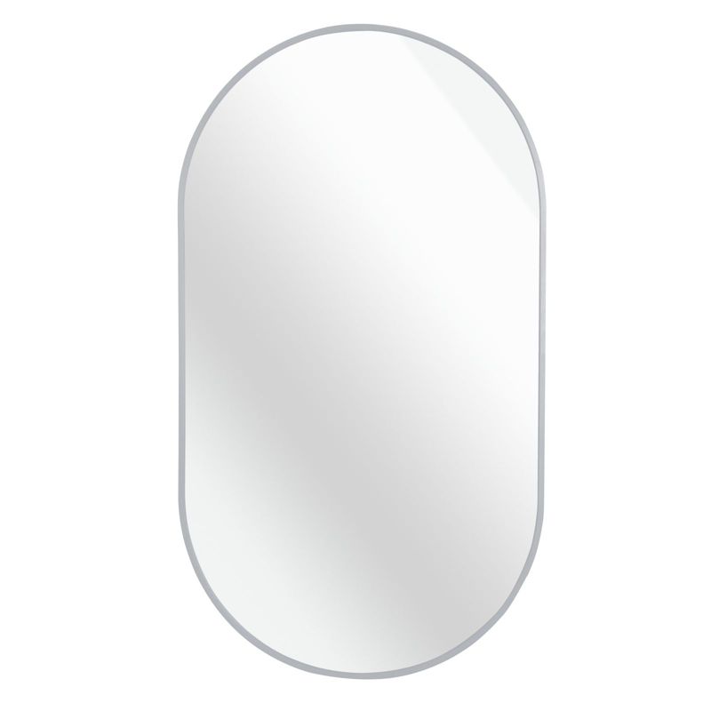 Serio 20"x 30" Modern Oval/Pill Shaped Wall Mount Mirror,Horizontal/Vertical Hanging Aluminum Alloy Frame Mirror-The Pop Home, 5 of 8