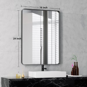 PAIHOME Wall-Mounted Mirror With Rounded Corners Rectangular Decorative Mirrors - 1 of 4