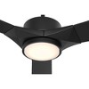 56" Casa Vieja Kali Matte Black LED Damp Ceiling Fan with Remote - 3 of 4