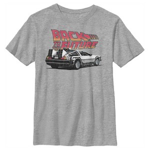 Boy's Back to the Future DeLorean Cartoon T-Shirt - 1 of 4