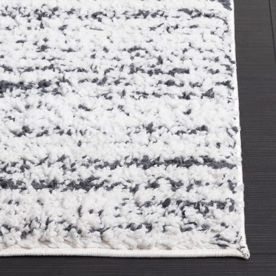 Alamo Charcoal and Ivory Synthetic Flat Woven Area Rug