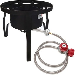GasOne High-Pressure Outdoor Propane Burner Gas Cooker, B-5300, Red QCC - 1 of 4