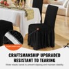 VEVOR Stretch Spandex Folding Chair Covers, Universal Fitted Chair Cover with Skirt, Removable Washable Protective Slipcovers, (4 PCS Black) - 4 of 4