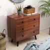 Costway 4 Drawer Dresser for Bedroom Wide Chest of Drawers with Metal Guide Rails Teak & Black/Walnut/Natural - 4 of 4