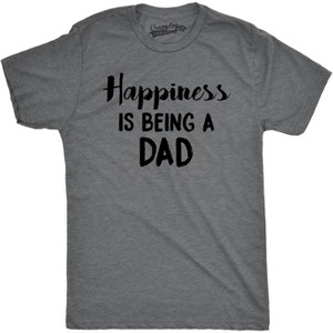 Mens Happiness Is Being a Dad Perfect Fathers Day Family Proud Parent T shirt - Crazy Dog Men's T Shirt - 1 of 4