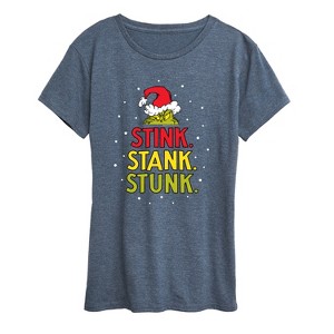 Women's - Dr. Seuss - The Grinch Stink Stank Stunk Short Sleeve Graphic T-Shirt - 1 of 4