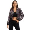 Anna-Kaci Women's Sequin Zip-Up Hooded Jacket with Ribbed Hem and Long Sleeves for Party Wear - 4 of 4