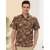 Lars Amadeus Men's Animal Print Short Sleeves Button Down Casual Summer Printed Shirts - 2 of 4