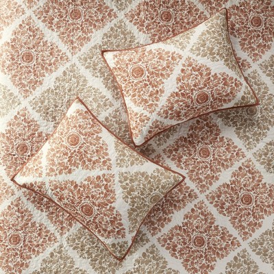 King Blue Microfiber Reversible Quilt Set with Shams