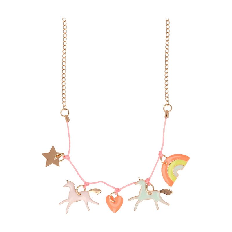 Meri Meri Unicorn Enamel Charm Necklace (Pack of 1), 1 of 5