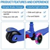Kids Scooter, 3 Light Up Wheels, 4 Adjustable Height, ABEC-9 Bearings, Lean-to-Steer Kick Scooter, Outdoor Activities for Toddlers Boys & Girls - 4 of 4