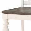 Two-Tone MDF/Rubberwood Side Chair (Set of 2) with Scooped Wood Seat, Schoolhouse Style and Modified Wall Saver Legs - 3 of 4