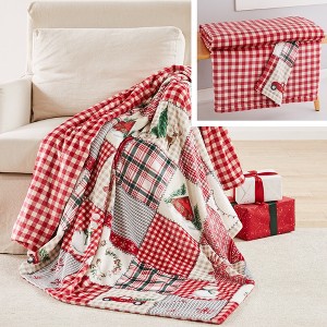 Home For Christmas Reversible Blanket - Levtex Home - 1 of 4