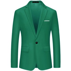 Lars Amadeus Men's Dress Slim Fit Single Breasted One Button Suit Sports Blazer - 1 of 4