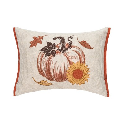 C&F Home 13" x 18" Harvest Time Pumpkin Embellished Fall Throw Pillow