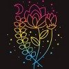Design By CoolAnimalCo Humans Floral Pride Flag Boho Lotus By CoolAnimalCo T-Shirt - 2 of 2