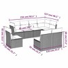 vidaXL Garden Sofa Set Black PE Rattan Large Modular Garden Sofa Set - Black and Cream Without Table - 3 of 4