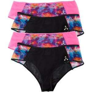 Balanced Tech Women's Printed Mesh Hipster Panty 4 Pack - Hibiscus - Medium - 1 of 1