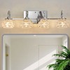 DAKAFUL Crystal Bathroom Vanity Light, Vanity Fixtures with Clear Textured Shades,Wall Sconce Over Mirror,for Bedroom/home decor - 2 of 4