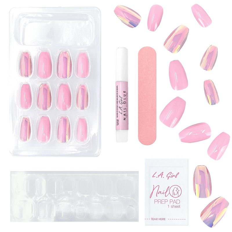 L.A. Girl 28pc Luxe Shine Fave Artificial Nail - Total Vibe - 28pc, 5 of 12