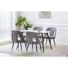 NicBex Velvet Dining Chairs Set of 2, Nailheads Metal Legs, Comfy Upholstered Kitchen Chairs for Modern Living/Dining Room - 4 of 4