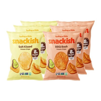 Snackish Variety Pack 8g Protein Potato Chips - 6.6oz/6ct