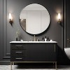 Vynxaria 39" Black Metal Framed Round Bathroom Mirror: A Perfect Blend of Whimsy and Elegance - 2 of 4