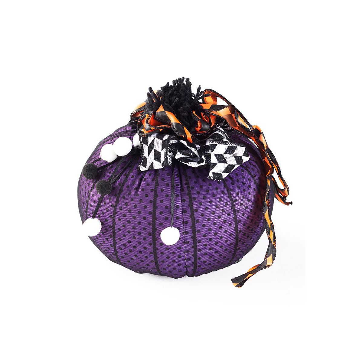 The Lakeside Collection Decorative Plush Halloween Pumpkin - - thumbnail 2