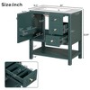 30" Transitional Bathroom Vanity Cabinet with Ceramic Sink, Soft Close Door, 2 Drawers & Open Storage, Freestanding Vanity - 2 of 4