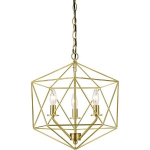 AF Lighting Bellini Three-Light Chandelier in Brushed Gold - 1 of 1