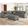 Belffin L-Shaped Fabric Sectional Couch - 6-Seater Modular with Storage Ottoman & Tool-Free Assembly - 3 of 4