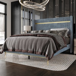 ChaletPosh Upholstered Bed - 1 of 4