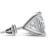 Pompeii3 Certified 4Ct Princess Cut Martini Studs 14k Gold Lab Created - 3 of 4
