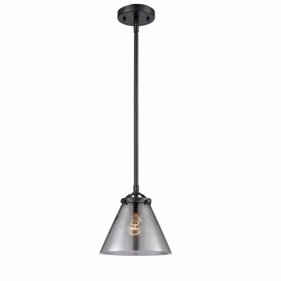 Cone - 1 Light Stem Hung Mini Pendant In Industrial Style-7.63 Inches Tall and 7.75 Inches Wide