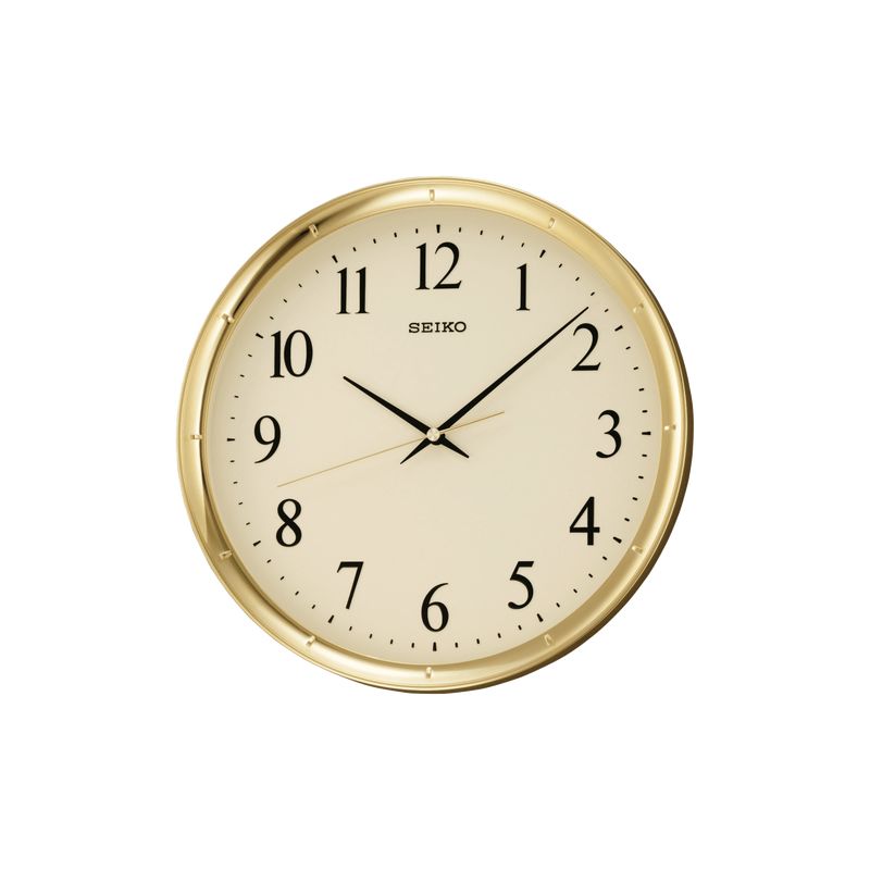 Seiko 12" Ultra-Modern Gold-Tone Wall Clock, 1 of 6