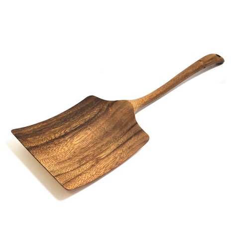 TREE FORK FSC-Certified Natural Weru Wood Kitchen Utensils for Cooking, Sturdy Lightweight Heat Resistant Big Spatula