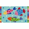 Jellybean Swim Team Doormat, 20" x 30" – Whimsical Dog Swimmers Accent Rug for Coastal Homes and Outdoor Entryways - 2 of 3