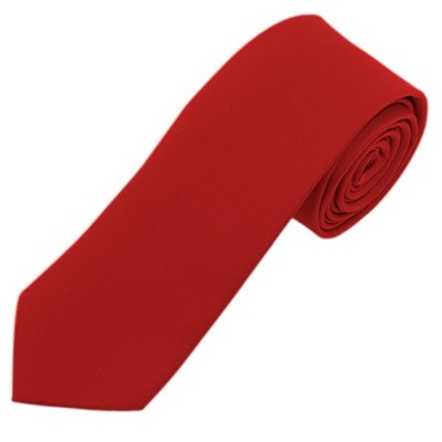 Thedappertie Men's Dark Red Solid Color 2.75 Inch Wide And 57 Inch Long ...