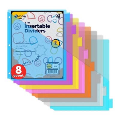 Enday Dividers with Pockets for 3 Ring Binder