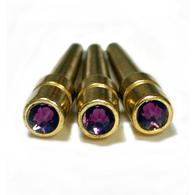 WE Games Brass Cribbage Pegs with Swarovski Austrian Crystals - Set of 3